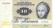 DENMARK, 10 KRONER, P-48, VF-XF